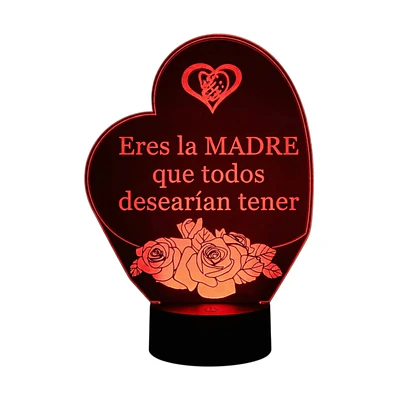 Lampara 3D Dia de la Madre X de 7 colores