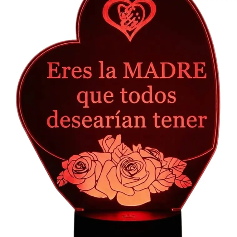 Lampara 3D Dia de la Madre X de 7 colores- COPIA 2