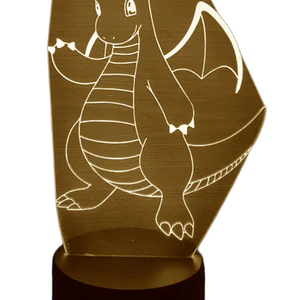 Lampara 3D Dragonite (Pokemon) de 7 colores