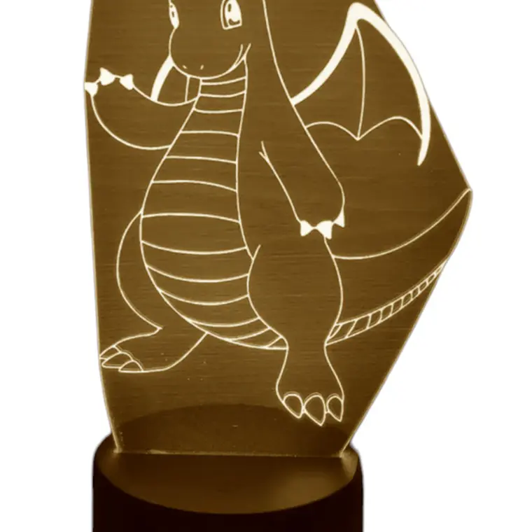 Lampara 3D Dragonite (Pokemon) de 7 colores 1