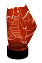 Lampara 3D Dragonite (Pokemon) de 7 colores - Miniatura 3