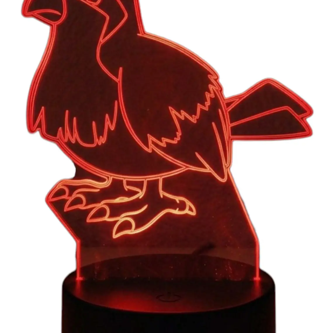 Lampara 3D Pidgey (Pokemon) de 7 colores 3