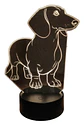 Lampara 3D Perro Salchicha (Dachshund) de 7 colores - Miniatura 1