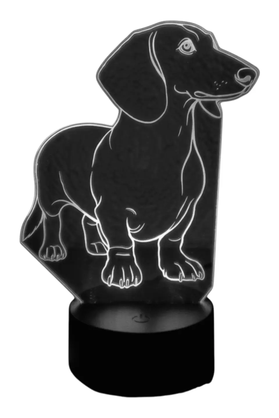 Lampara 3D Perro Salchicha (Dachshund) de 7 colores 2