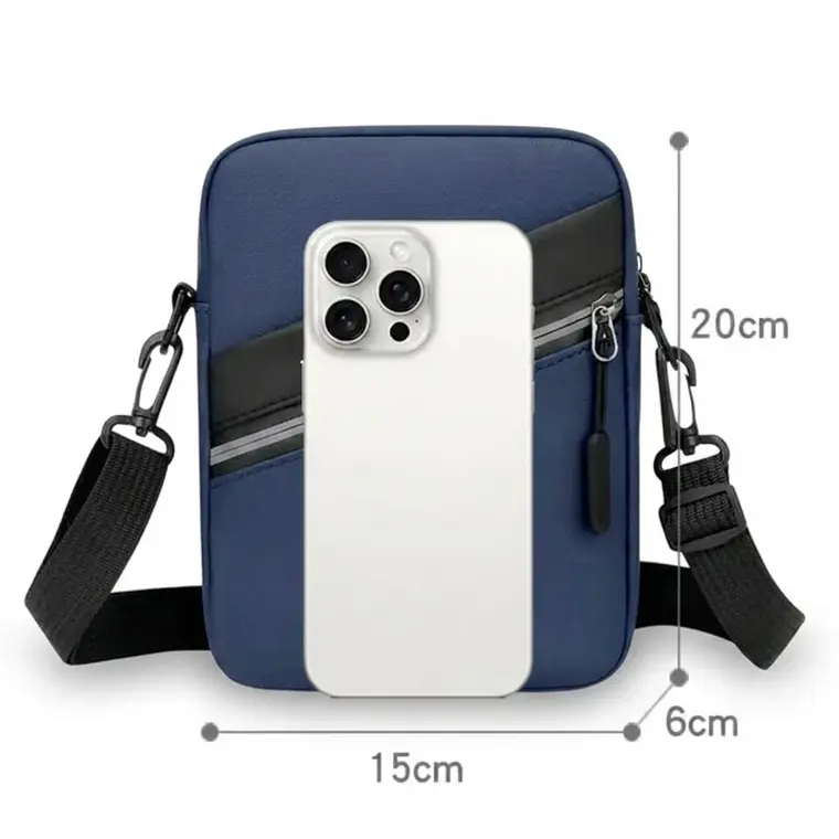 Bandolera Urbana Multifuncional Porta Celular Azul 4