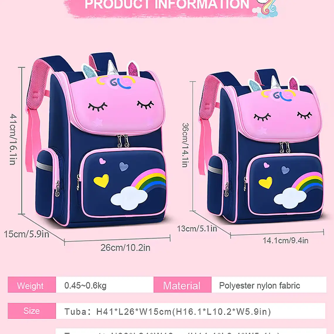 Mochila Unicornio Morada 7