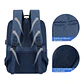 Set Mochila Porta Notebook, Bolso Cruzado y Estuche Azul - Miniatura 3