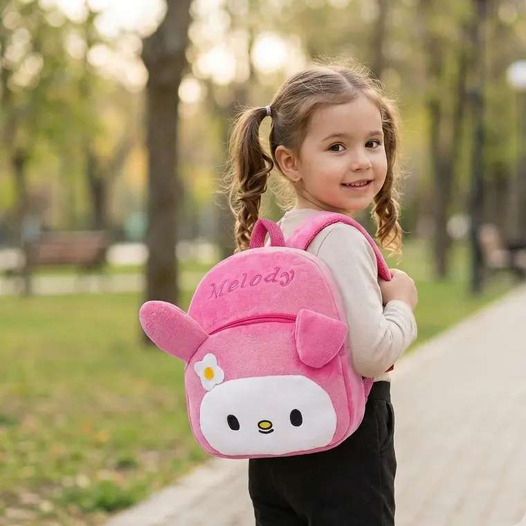 Mochila Infantil De Peluche de Melody Rosa 2