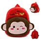 Mochila Infantil De Peluche de Monito Rojo - Miniatura 1