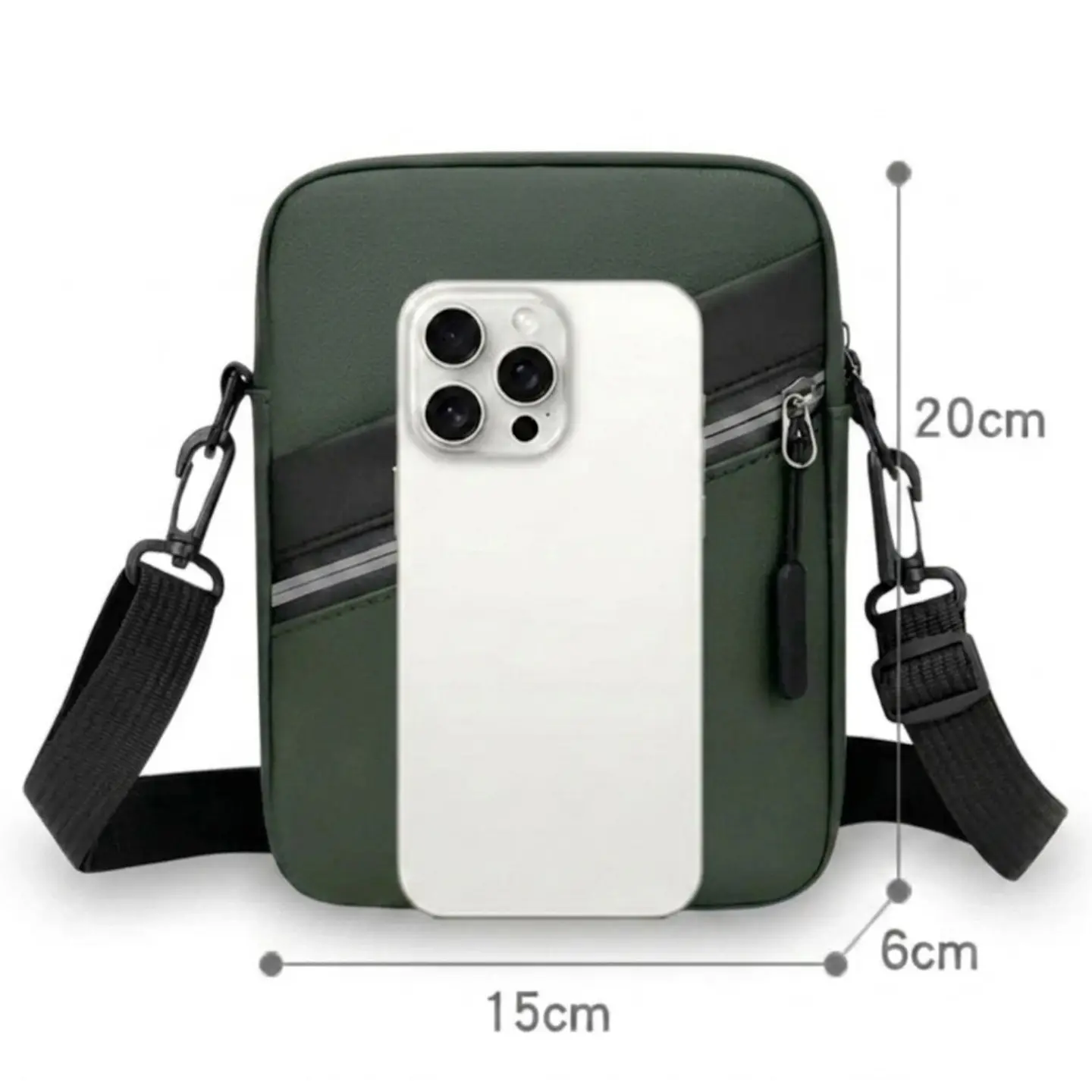 Bandolera Urbana Multifuncional Porta Celular Verde 2