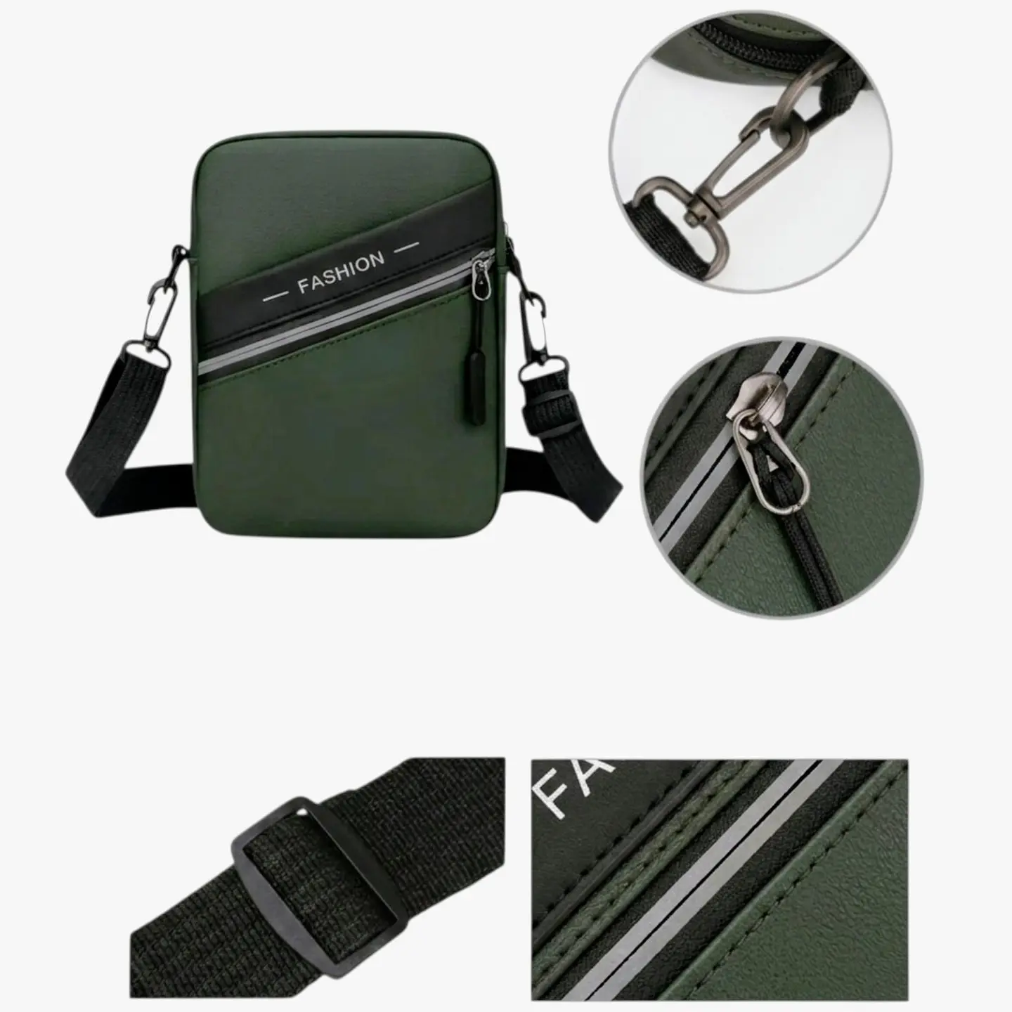 Bandolera Urbana Multifuncional Porta Celular Verde 3