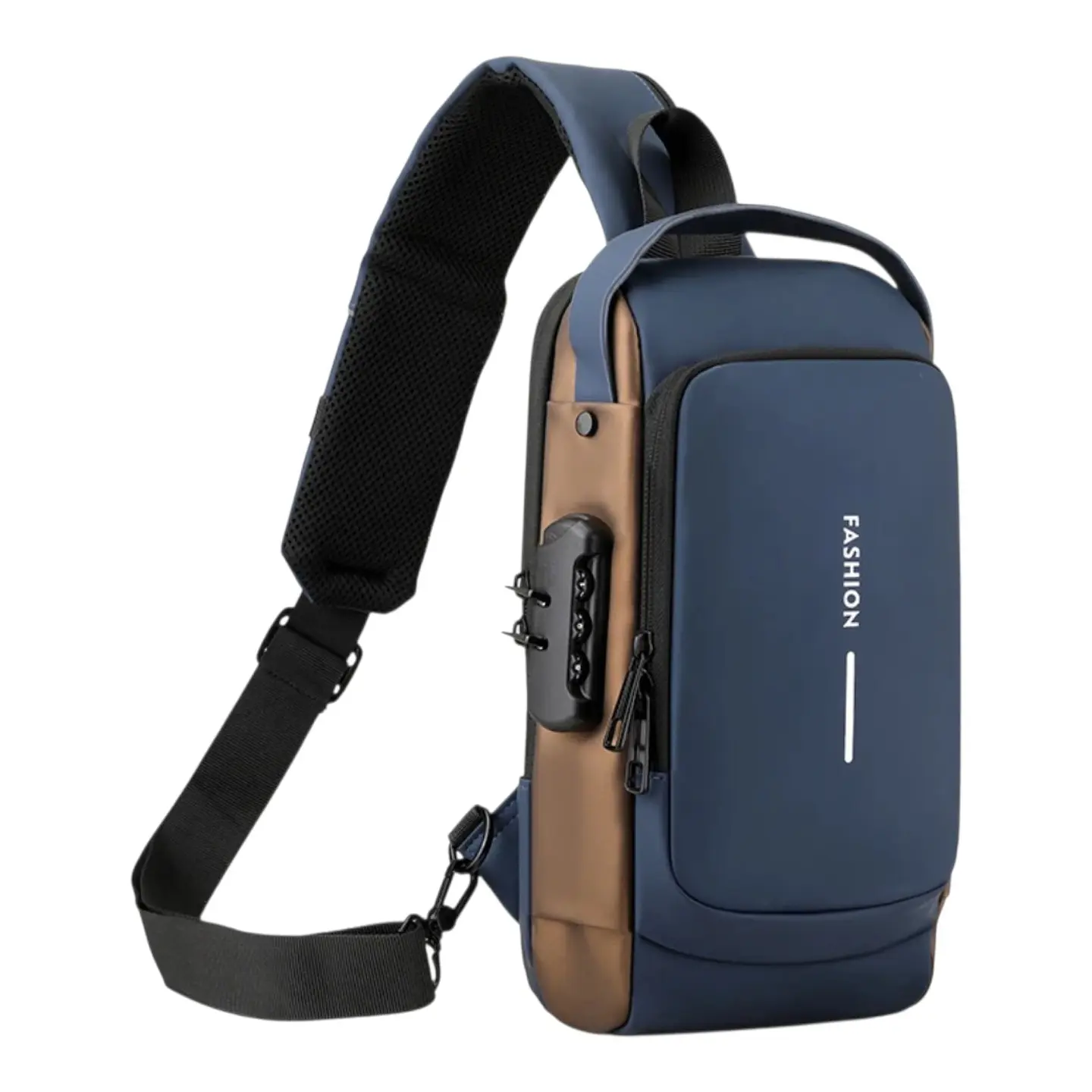 Bolso Bandolera Rígido Antirrobo Azul 1