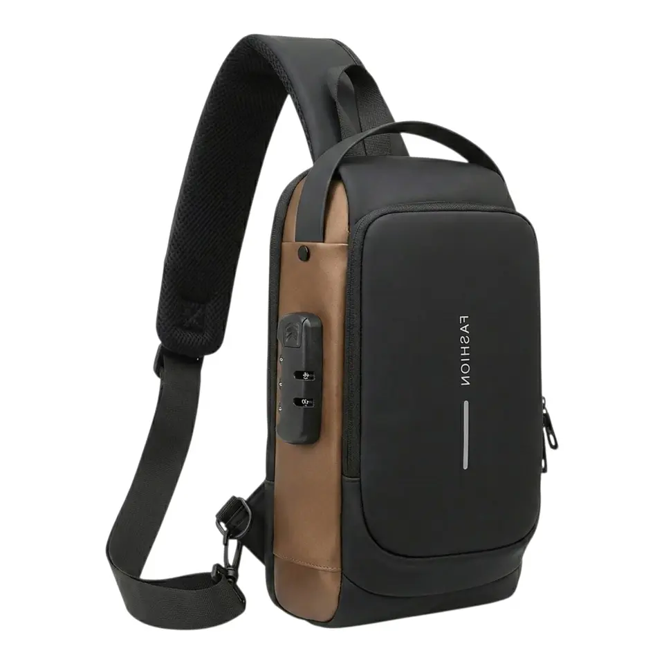 Bolso Bandolera Rígido Antirrobo Negro 1