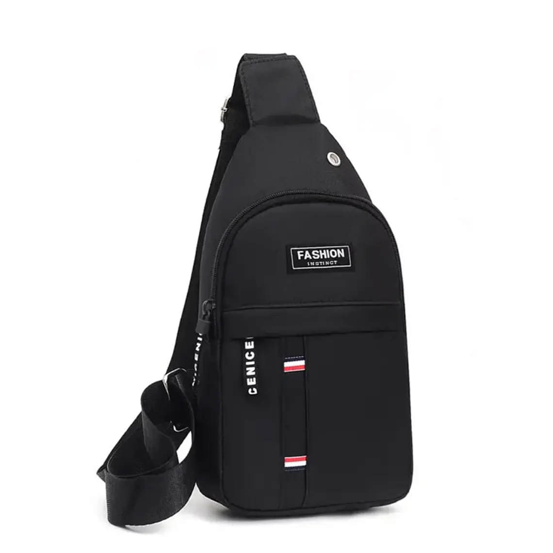 Morral Pechera Cruzado Con Salida Audifonos Negro 1