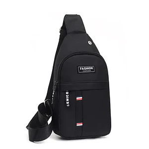 Morral Pechera Cruzado Con Salida Audifonos Negro