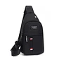Morral Pechera Cruzado Con Salida Audifonos Negro - Miniatura 1