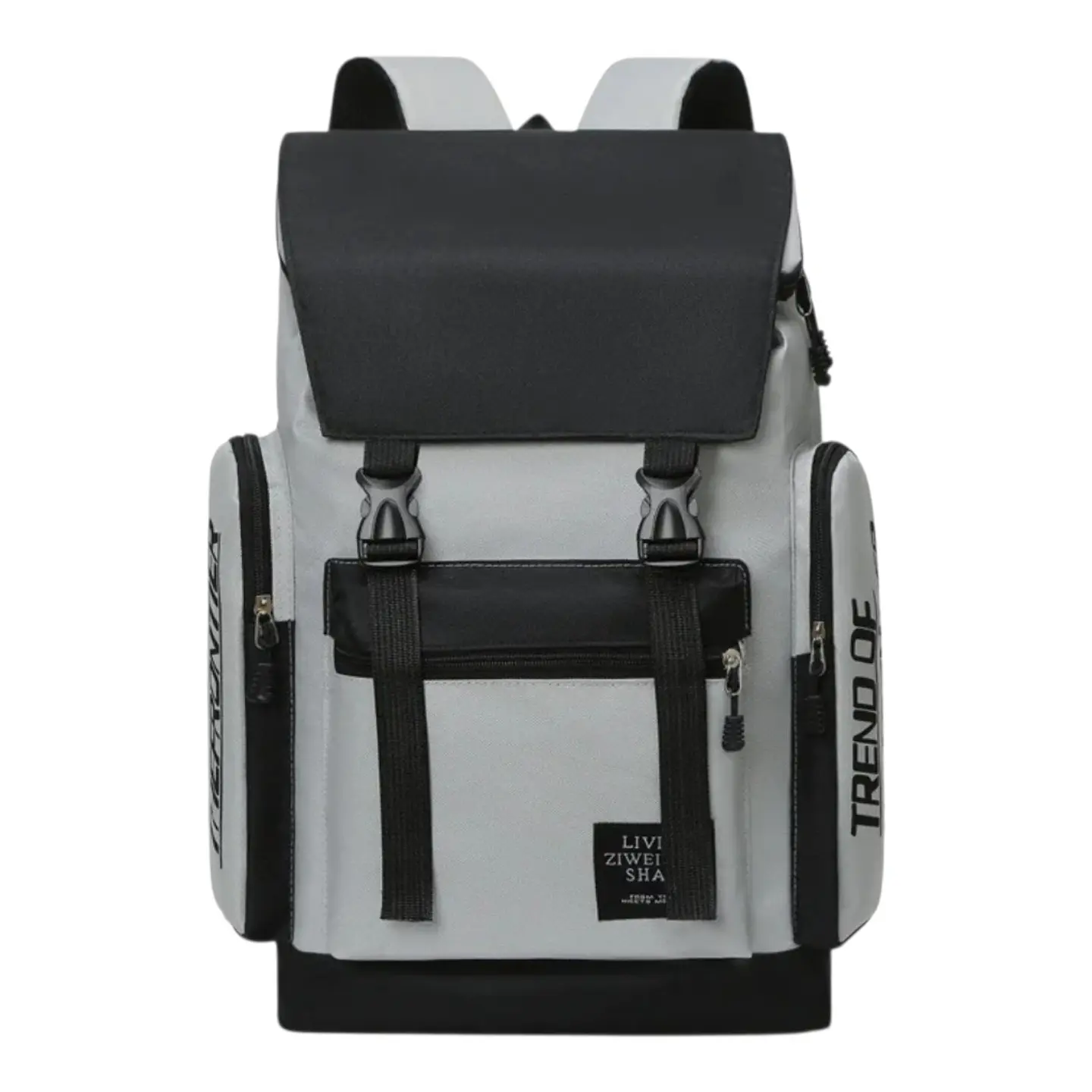 Mochila Moderna De Viaje De Alta Capacidad Gris 1