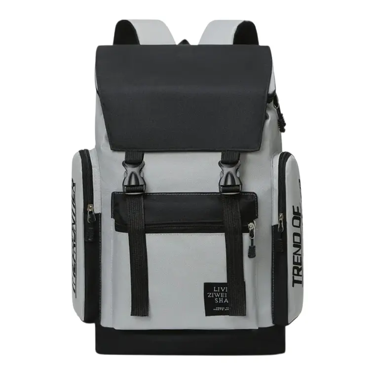 Mochila Moderna De Viaje De Alta Capacidad Gris 1