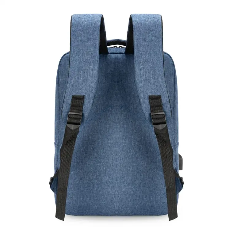Set de Mochila para Laptop, Pechera y Billetera Azul 3