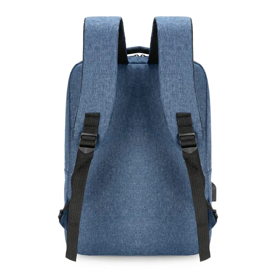 Set de Mochila para Laptop, Pechera y Billetera Azul 3