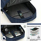 Set de Mochila para Laptop, Pechera y Billetera Azul - Miniatura 4