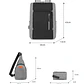 Set de Mochila para Laptop, Pechera y Billetera Azul - Miniatura 5