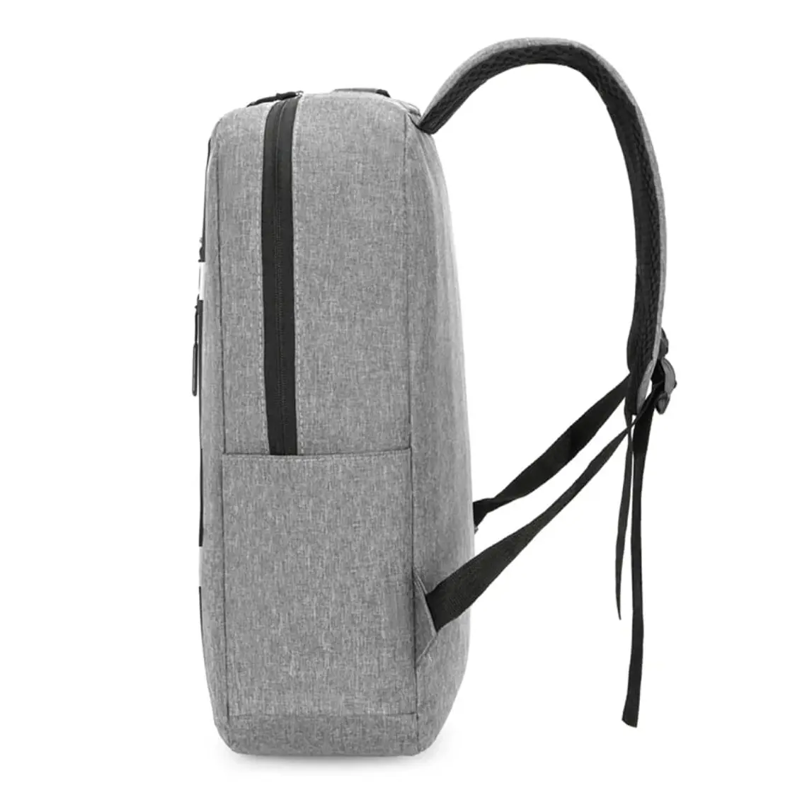 Set de Mochila para Laptop, Pechera y Billetera Gris 2