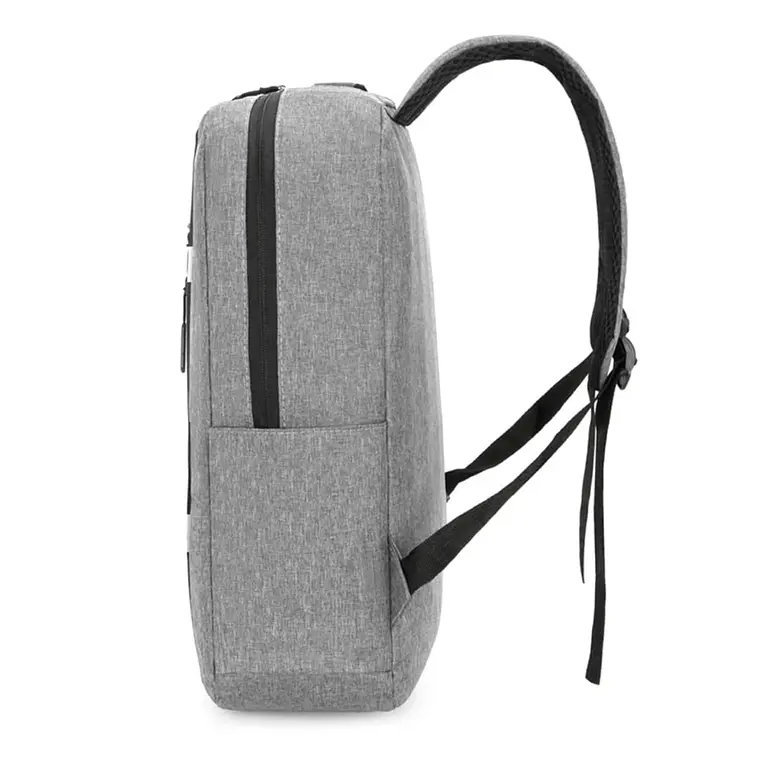 Set de Mochila para Laptop, Pechera y Billetera Gris 2