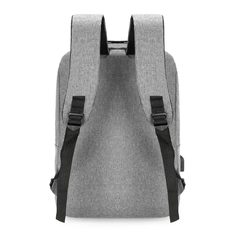 Set de Mochila para Laptop, Pechera y Billetera Gris 3