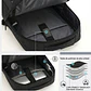 Set de Mochila para Laptop, Pechera y Billetera Negra - Miniatura 4