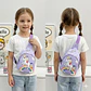 Mochila Cruzada Infantil Morada con Unicornio y Arcoiris Abajo - Miniatura 2