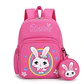 Mochila Escolar Infantil Rosa de Conejo con Monedero - Miniatura 1