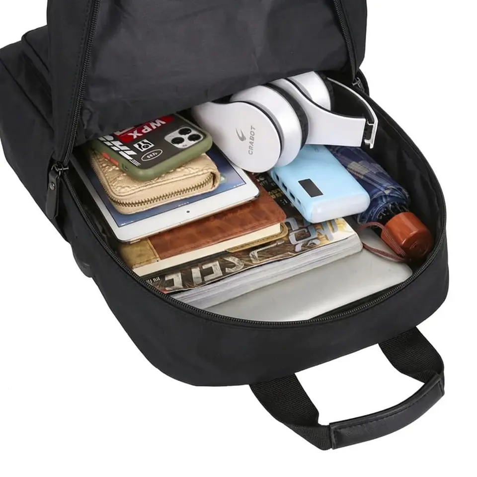 Set Mochila 3 en 1 Ejecutiva Negra | Bolso Cruzado y Estuche de Mano 3