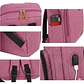 Set Mochila 3 en 1 Ejecutiva Rosa | Bolso Cruzado y Estuche de Mano - Miniatura 4