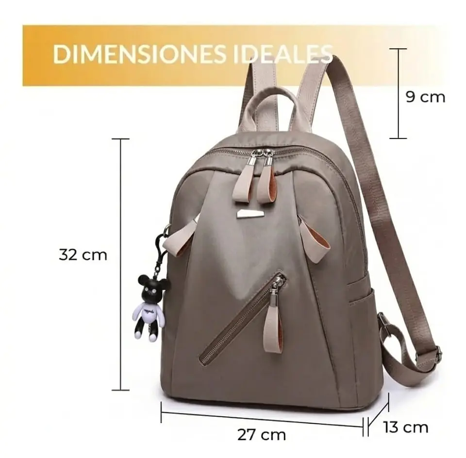 Mochila Urbana Casual Gris Para Mujer 2