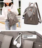 Mochila Urbana Casual Gris Para Mujer - Miniatura 4