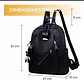 Mochila Urbana Casual Negra Para Mujer - Miniatura 2