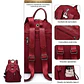 Mochila Urbana Casual Roja Para Mujer - Miniatura 3