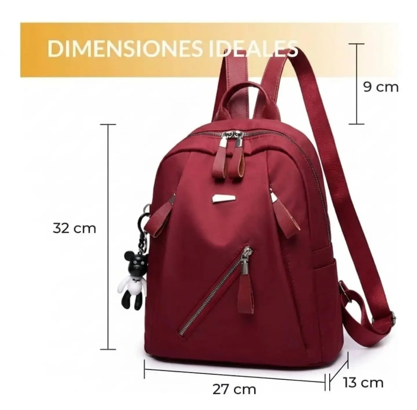 Mochila Urbana Casual Roja Para Mujer 2