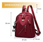 Mochila Urbana Casual Roja Para Mujer - Miniatura 2