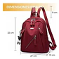 Mochila Urbana Casual Roja Para Mujer - Miniatura 2