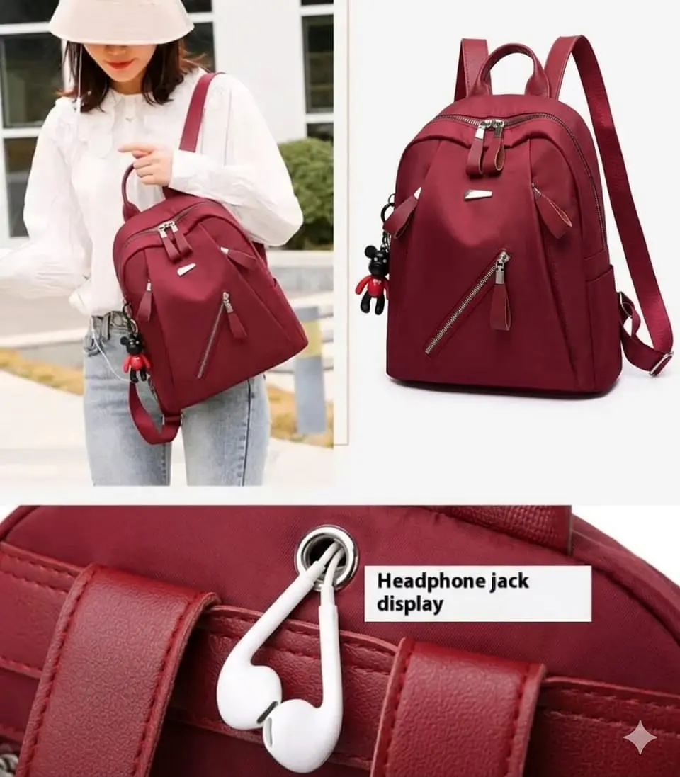 Mochila Urbana Casual Roja Para Mujer 4