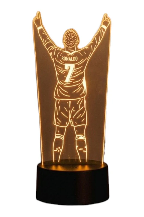 Lampara 3D Cristiano Ronaldo de 7 colores