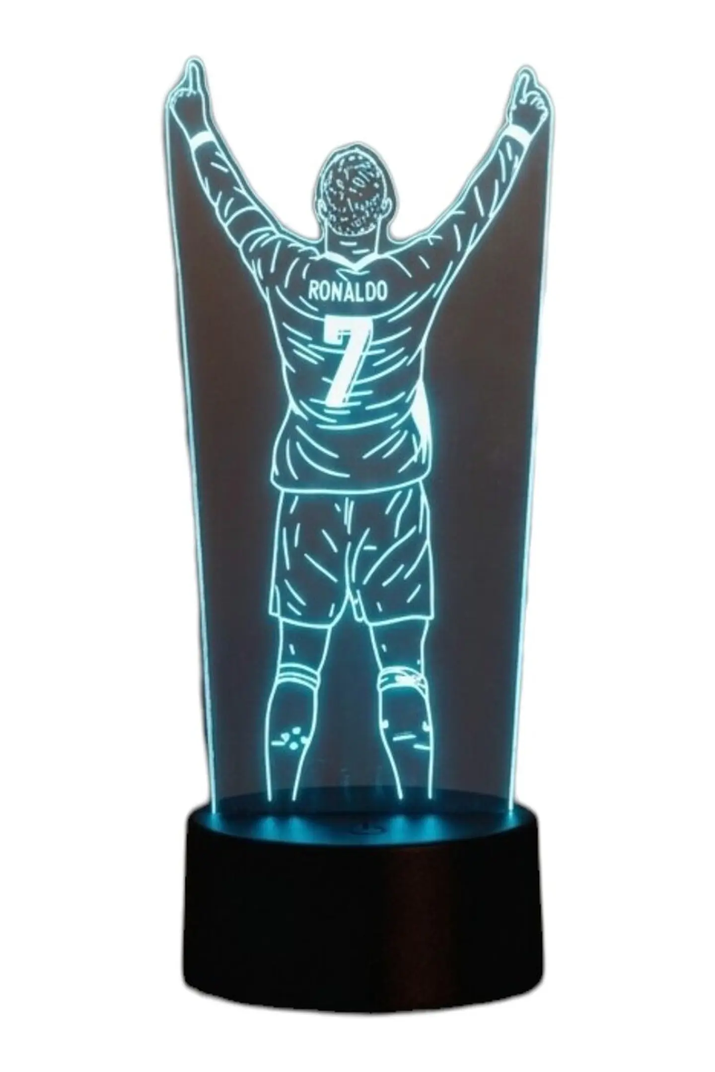 Lampara 3D Cristiano Ronaldo de 7 colores 2