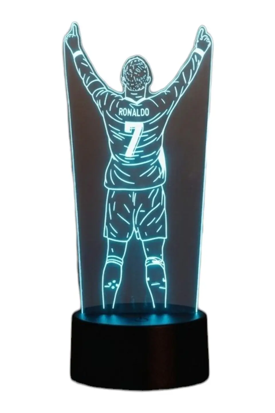 Lampara 3D Cristiano Ronaldo de 7 colores 2