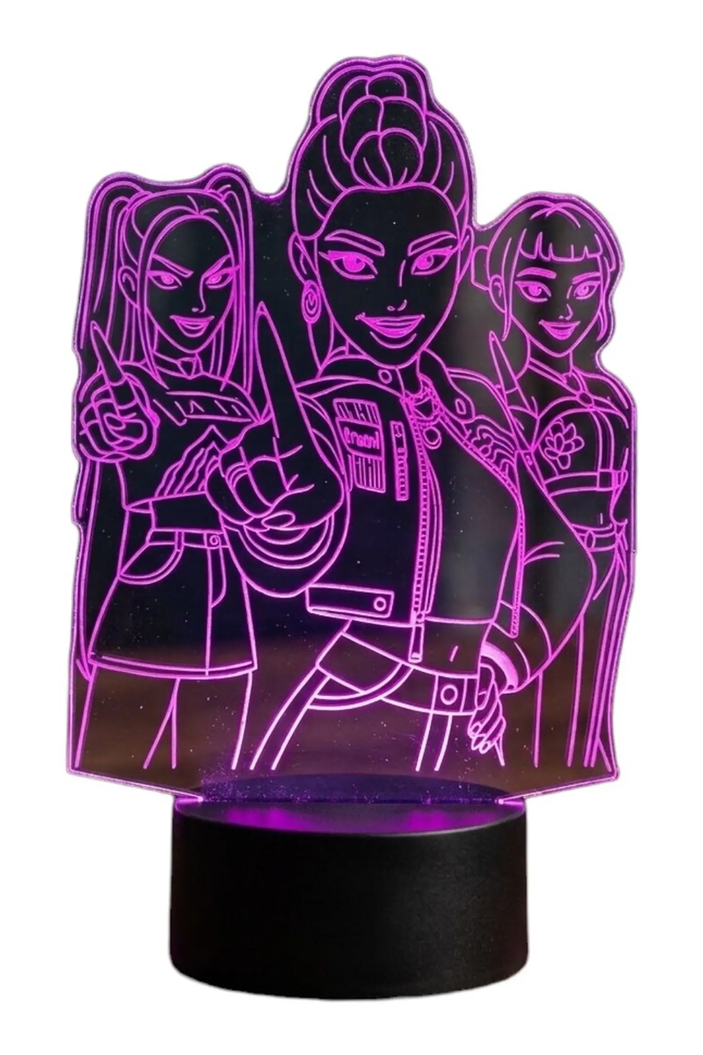 Lampara 3D Guerreras K-Pop IV de 7 colores 2