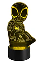 Lampara 3D Spiderman Chibi de 7 colores - Miniatura 3