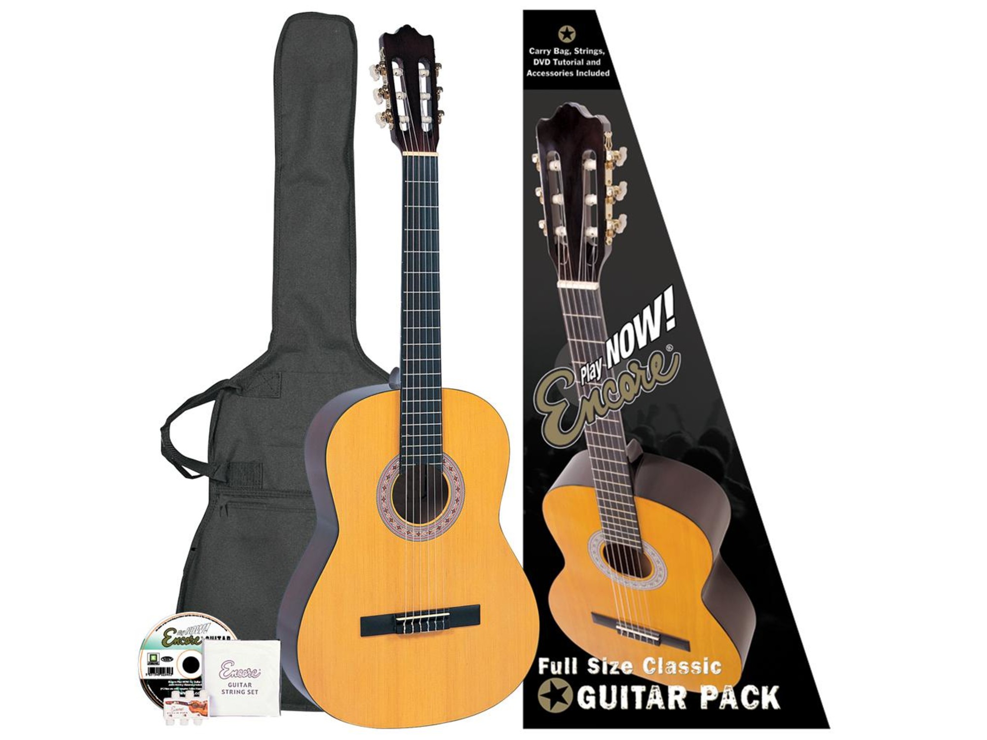 Guitarra Acustica Pack Encore Classic 4/4