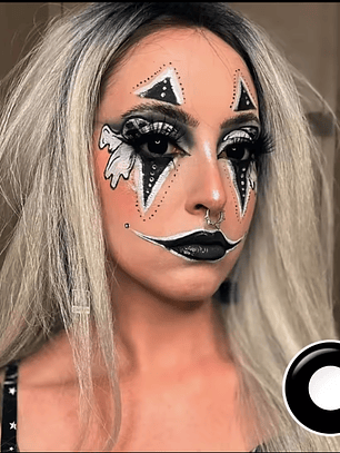 Lentes de contacto negros halloween