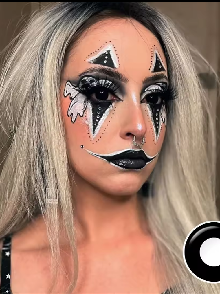 Lentes de contacto negros halloween 1